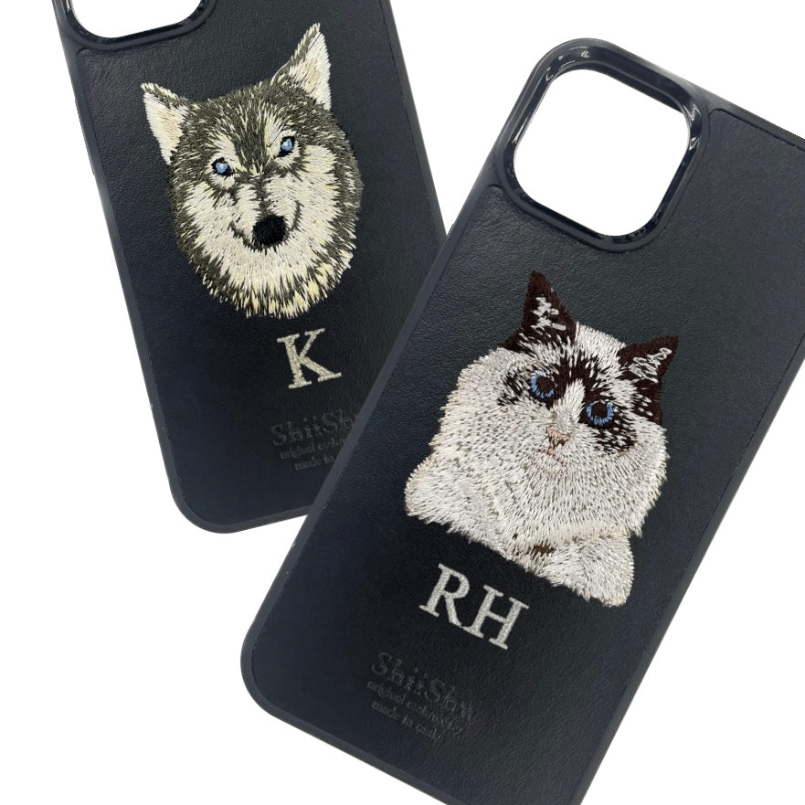 刺繍スマホケース【狐面】ShiiShu（シーシュ） ｜iPhoneケース