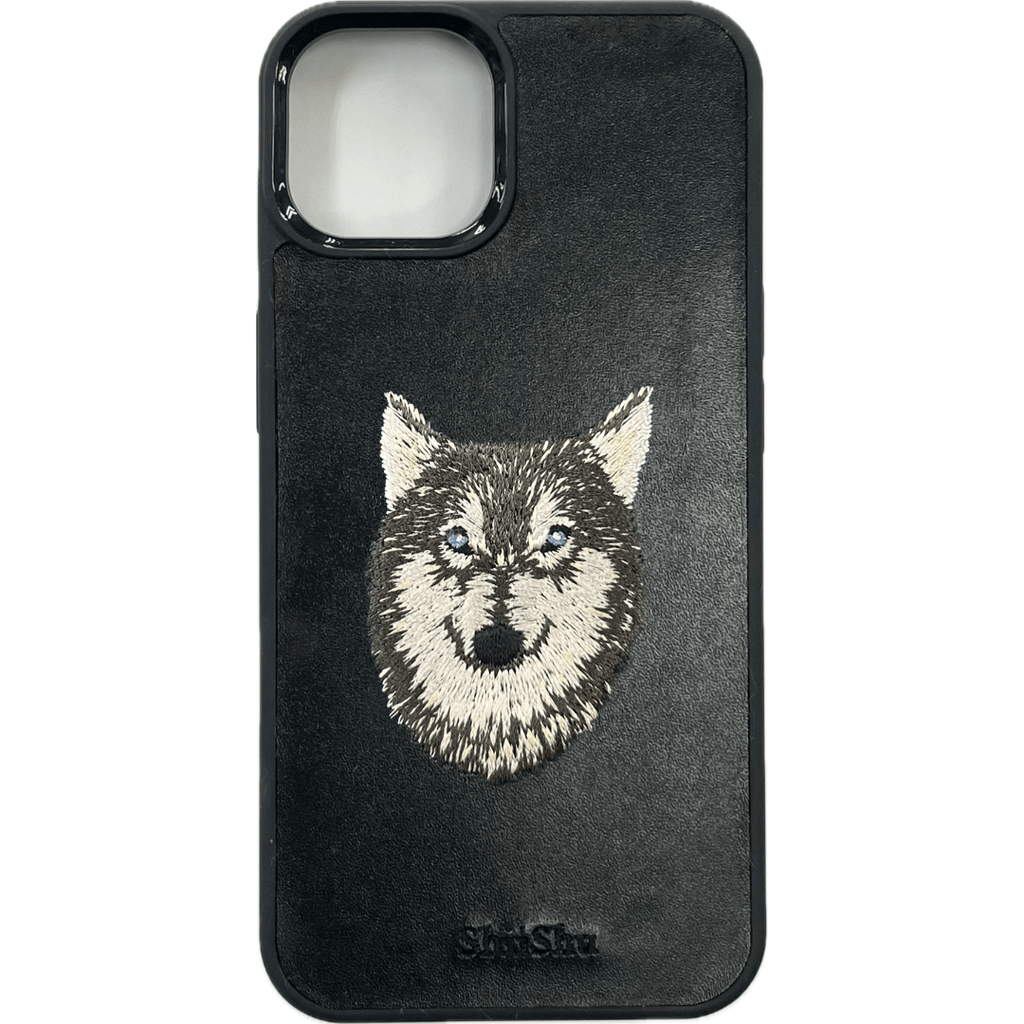 Étui pour smartphone brodé [Husky] Étui iPhone ShiiShu [C7]