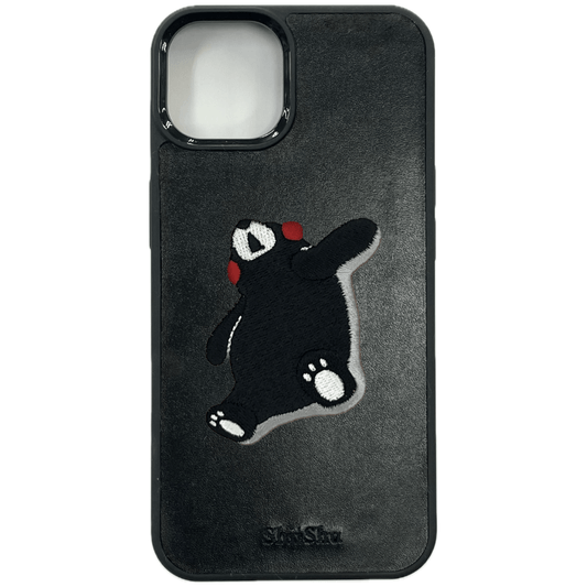 Étui pour smartphone brodé [Allongé Kumamon] ShiiShu iPhone case [C14]