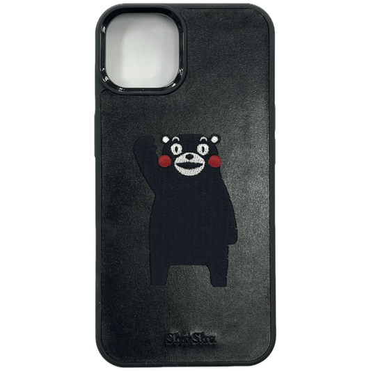 Embroidered smartphone case [Waving Kumamon] ShiiShu | iPhone case [C16]