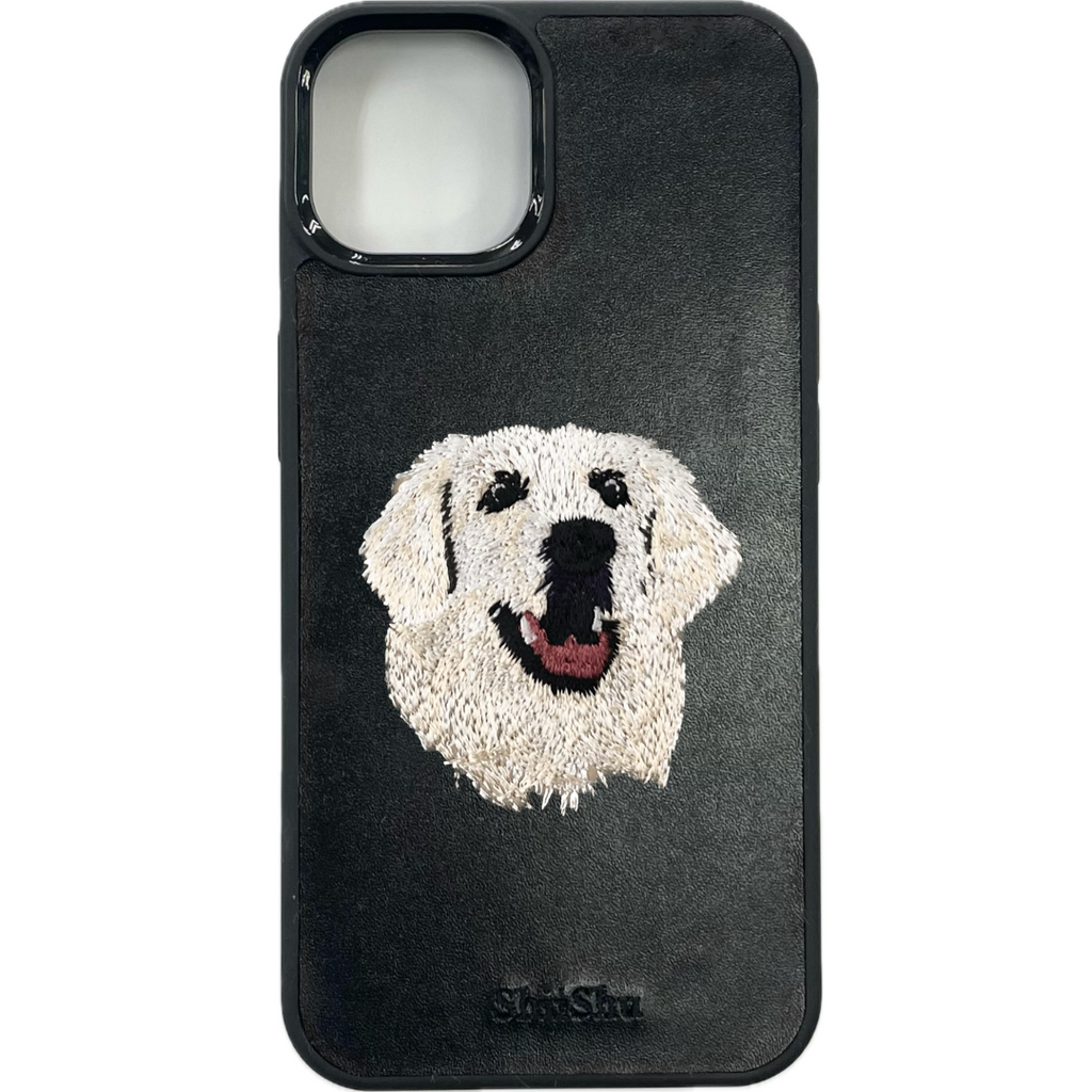 Embroidered smartphone case [Golden Retriever] ShiiShu | iPhone case [C4]