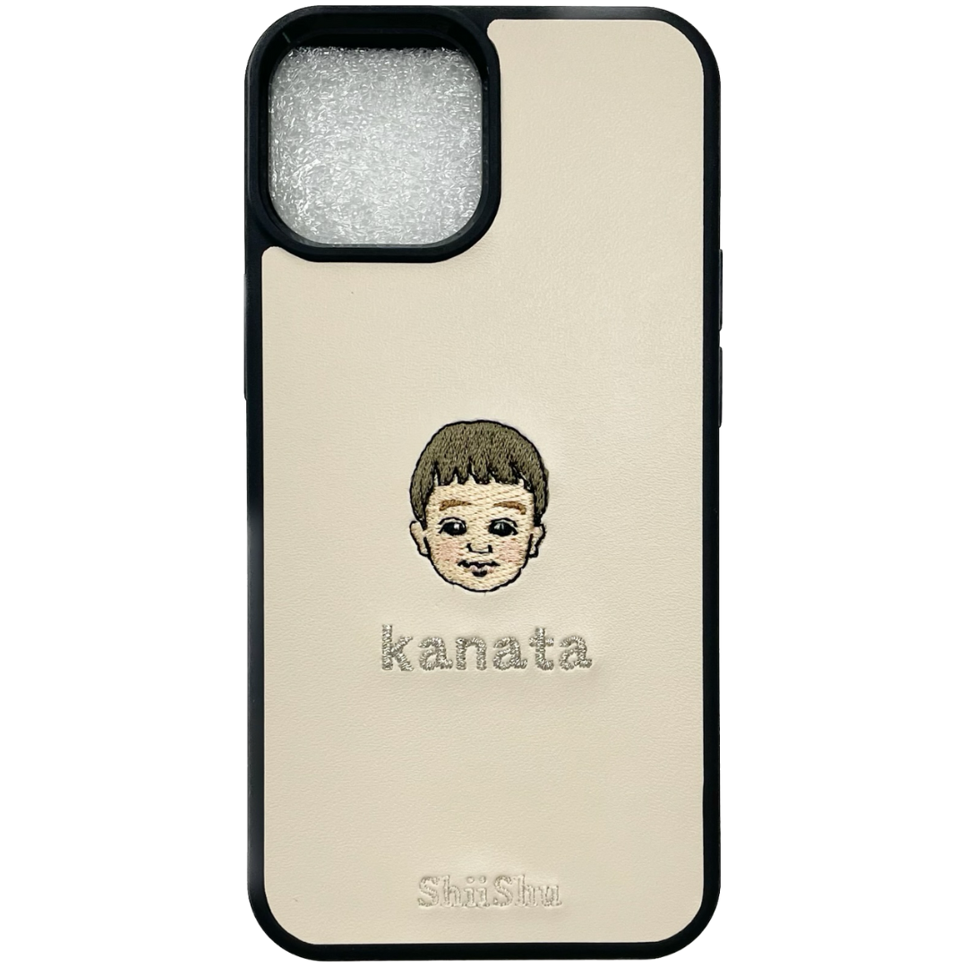＜ORDER WORK＞ Embroidered smartphone case [Child (kanata) - Illustrated] ShiiShu | iPhone case, notebook type compatible