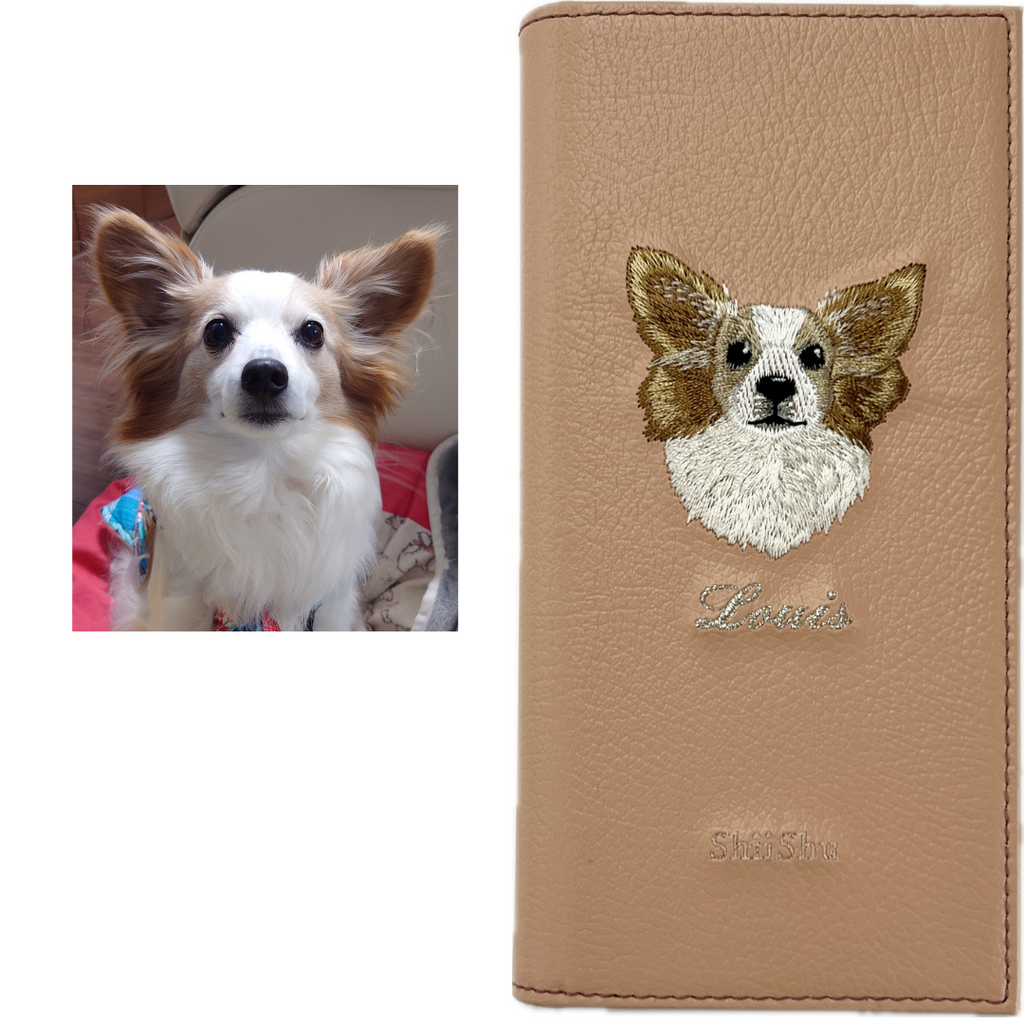 &lt;COMMANDE de travaux&gt; Coque smartphone brodée [Papillon (Louis) - Style réaliste] Coque iPhone ShiiShu, compatible type notebook