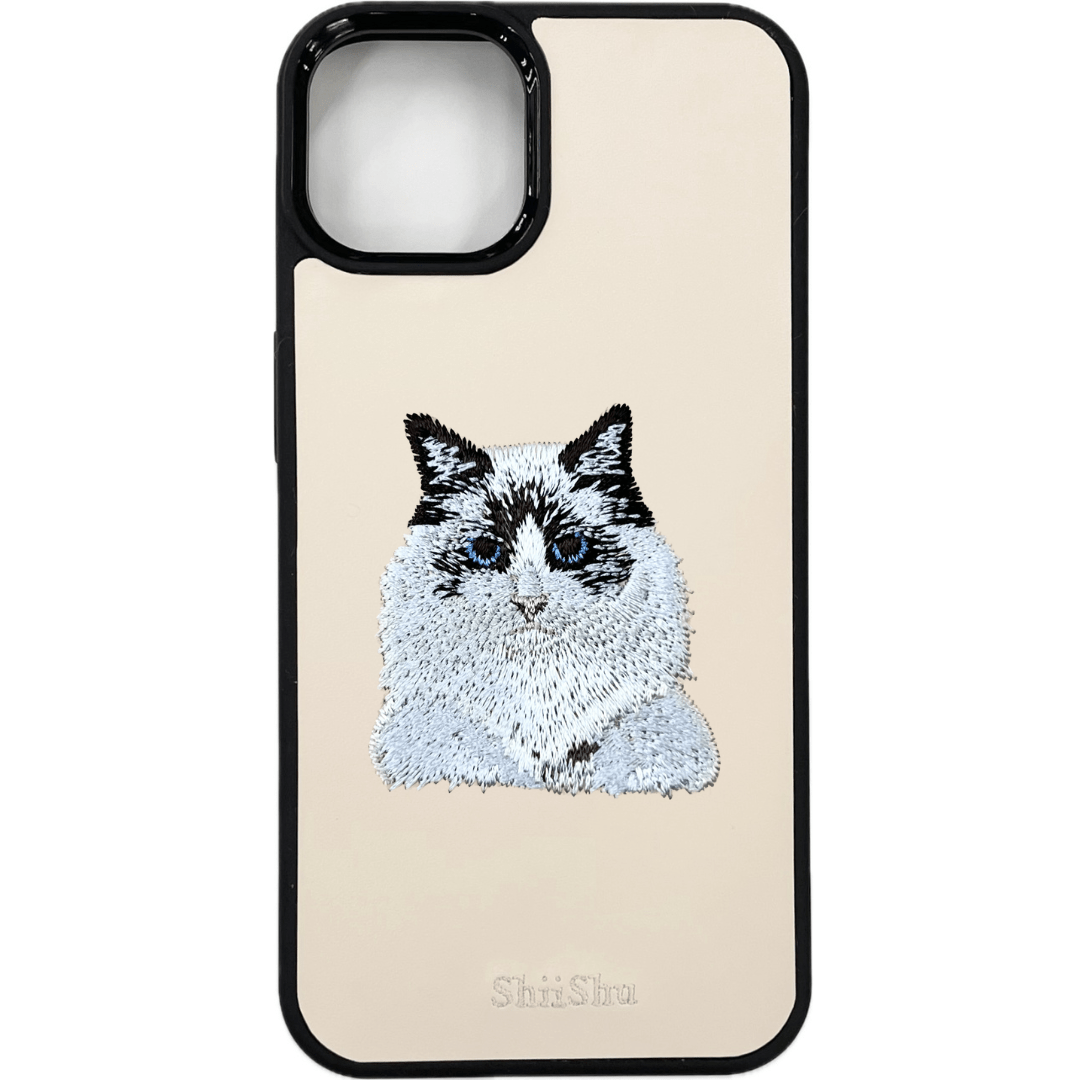 Étui pour smartphone brodé [Ragdoll] ShiiShu étui pour iPhone [C3]