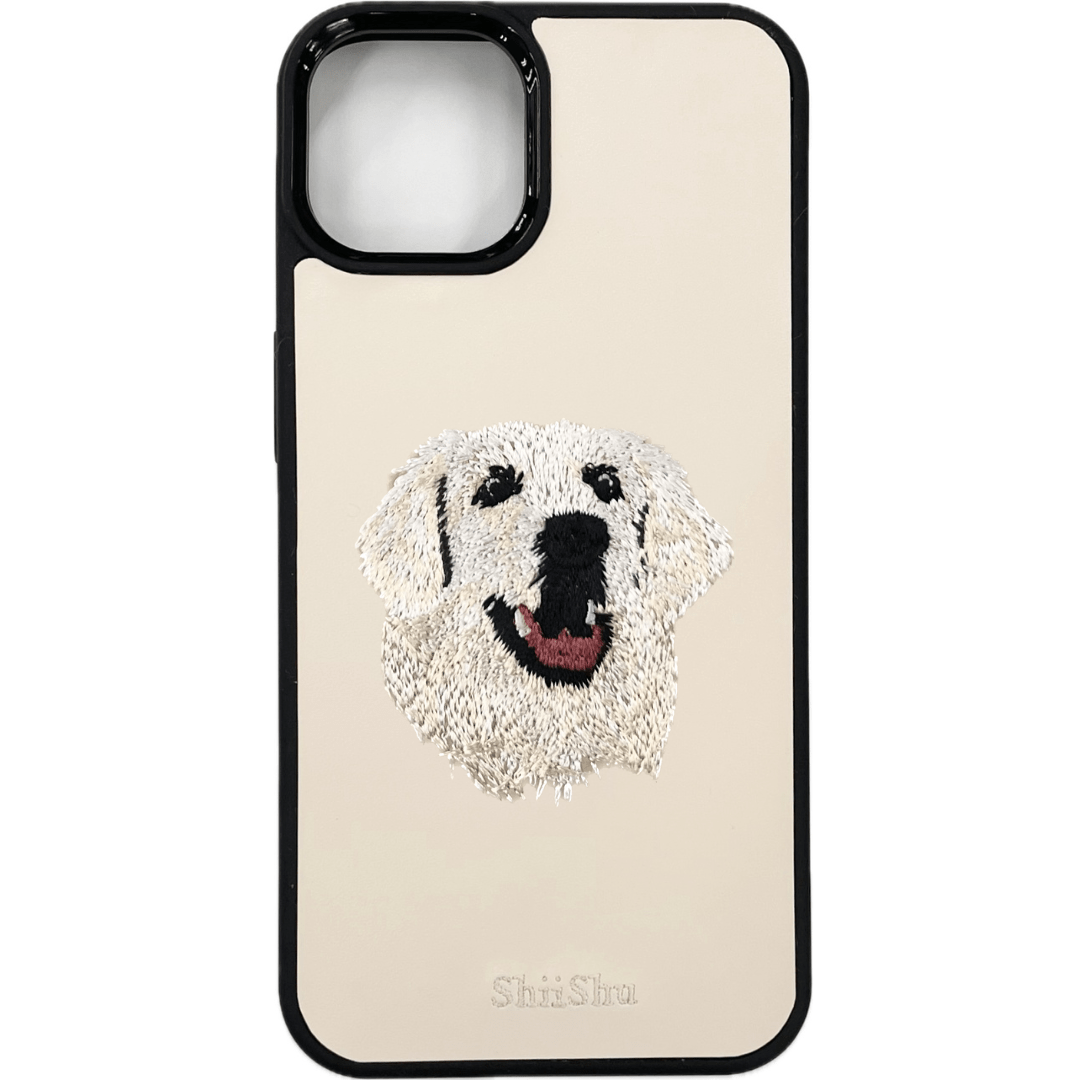 Embroidered smartphone case [Golden Retriever] ShiiShu | iPhone case [C4]