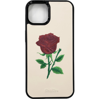 刺繍スマホケース【薔薇】ShiiShu（シーシュ） ｜iPhoneケース【C22】