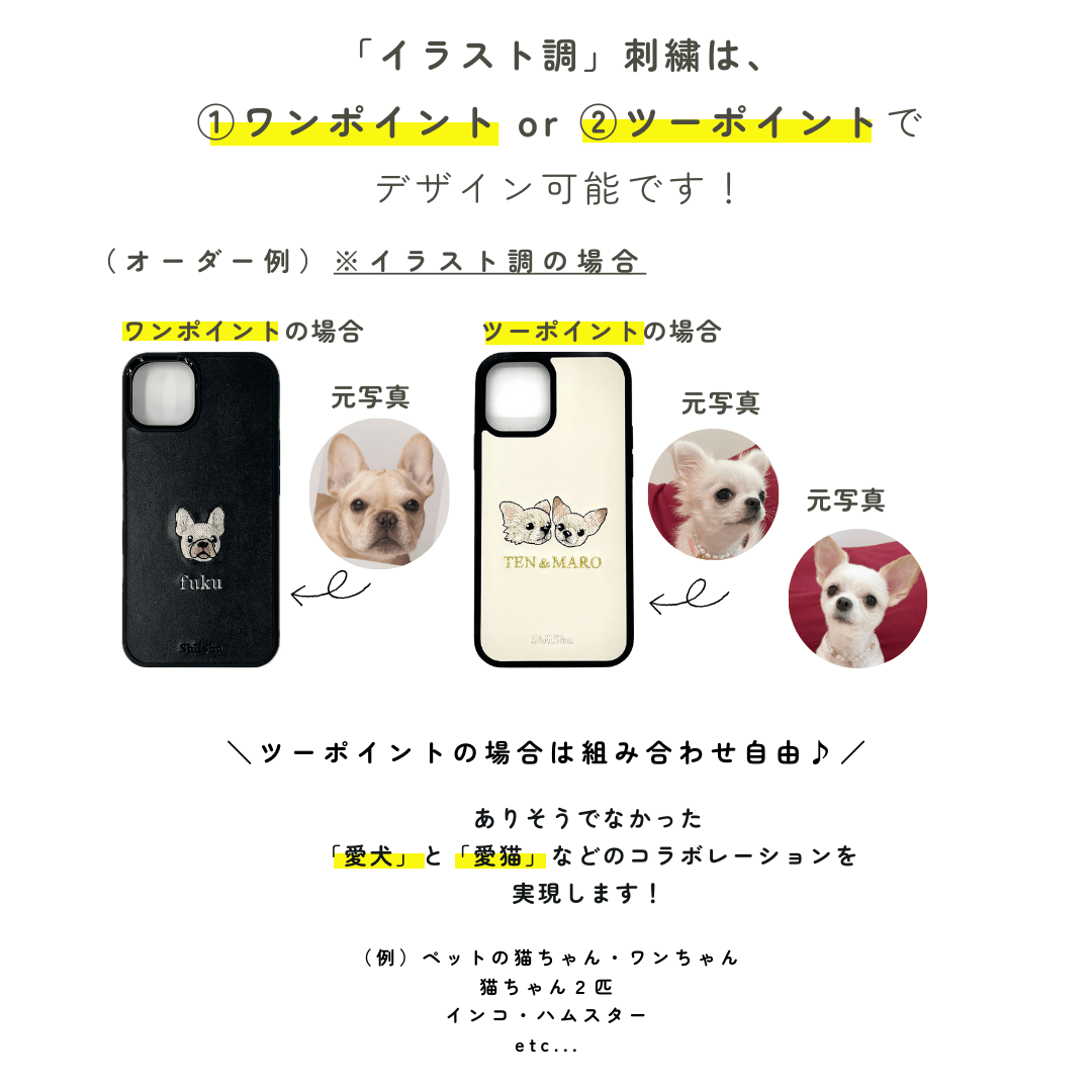 ソフトケース ツーポイント（イラスト調）【A：写真から】