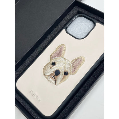 刺繍スマホケース【フレンチブルドッグ】ShiiShu（シーシュ） ｜iPhoneケース【C9】