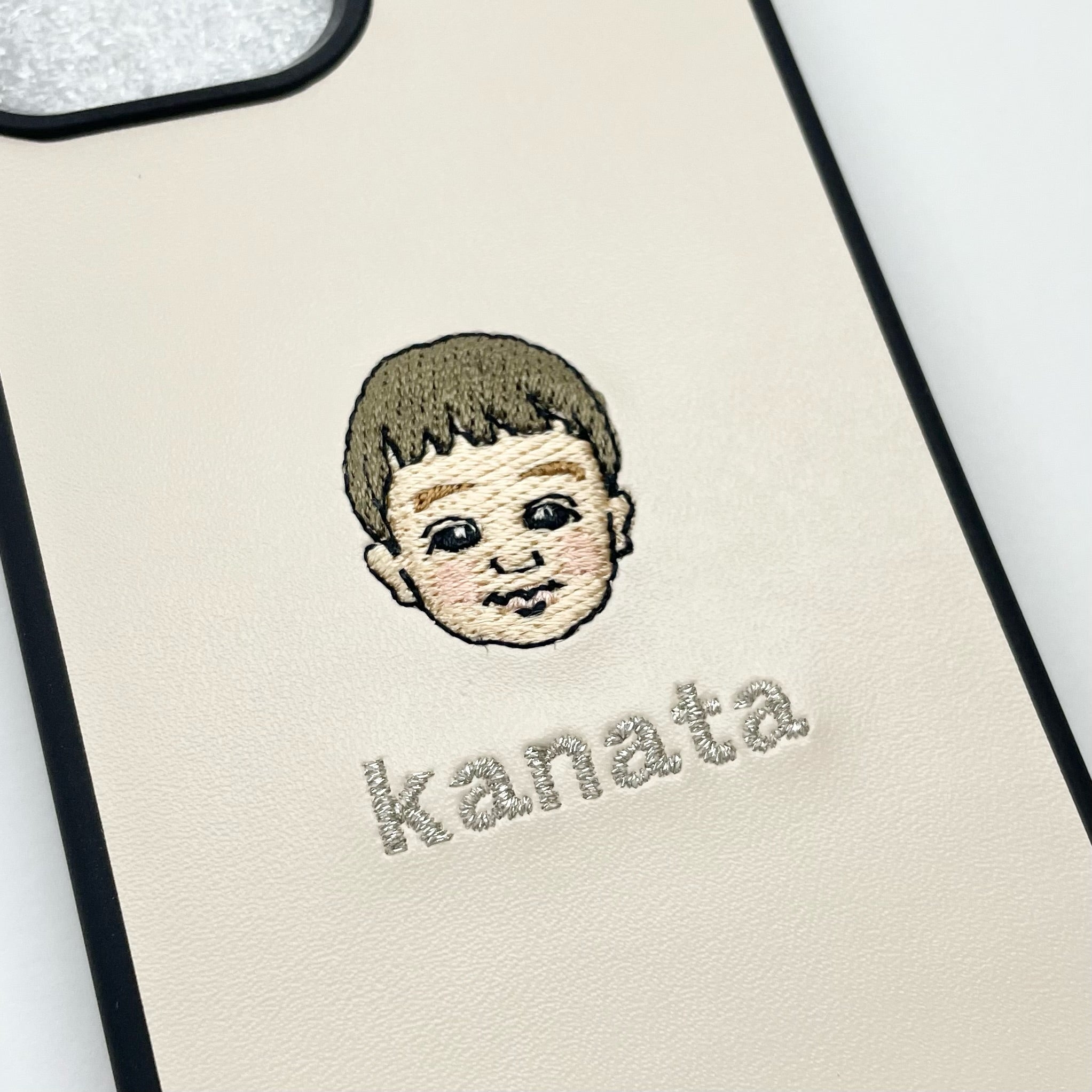 ＜ORDER WORK＞ Embroidered smartphone case [Child (kanata) - Illustrated] ShiiShu | iPhone case, notebook type compatible