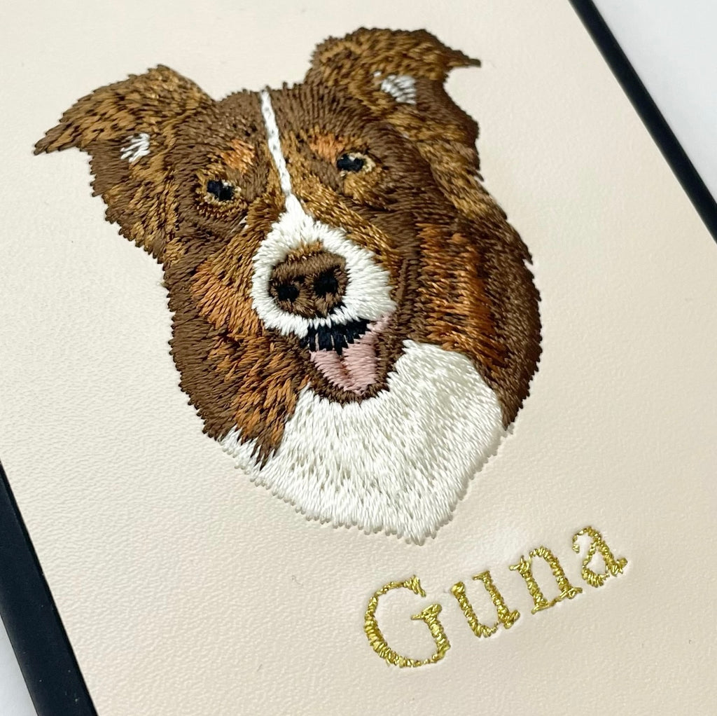 ＜ORDER WORK＞ Embroidered smartphone case [Shepherd (Guna) - Realistic] ShiiShu | iPhone case, notebook style compatible