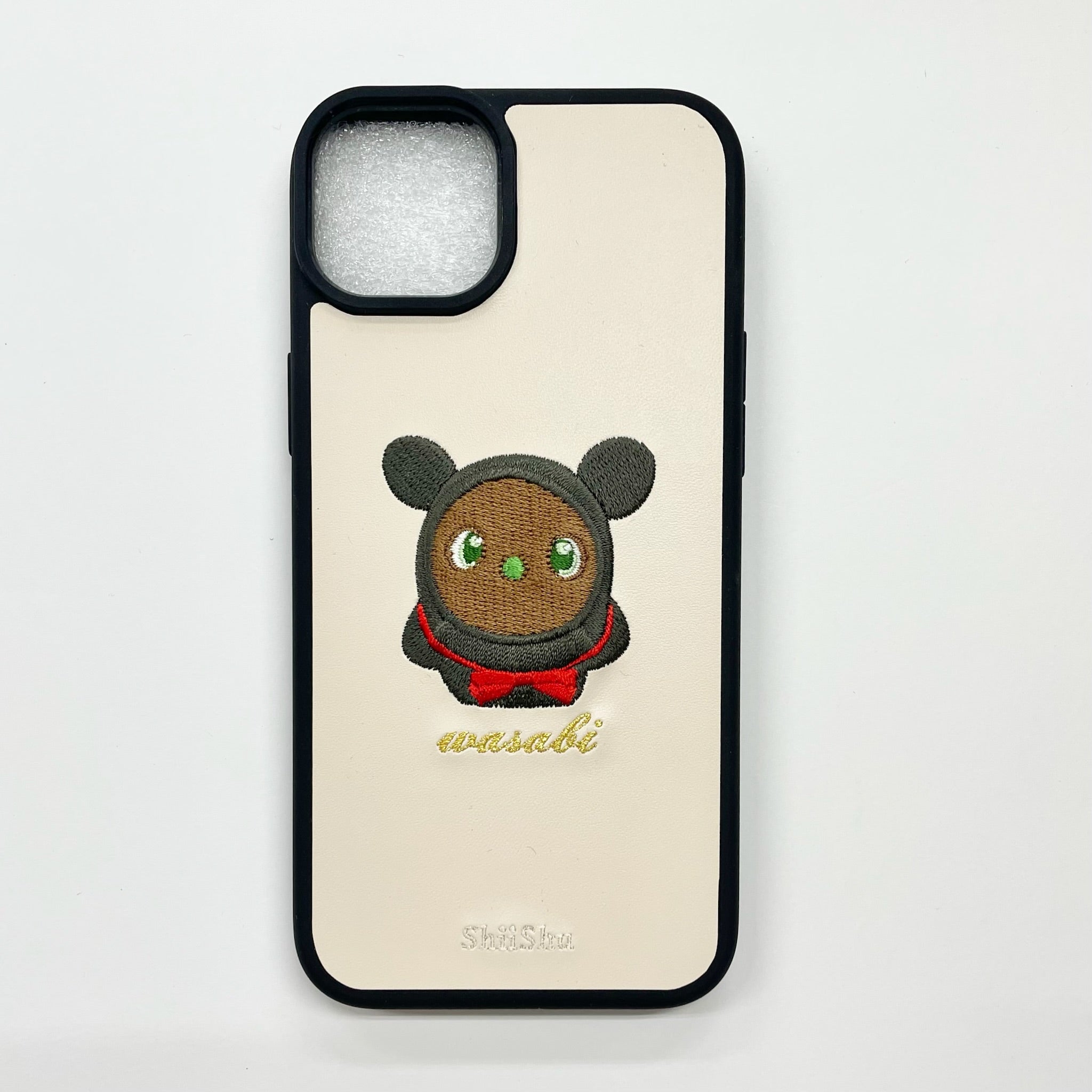 ＜ORDER WORK＞ Embroidered smartphone case [Pet Robot (wasabi) - Realistic] ShiiShu | iPhone case, notebook style compatible