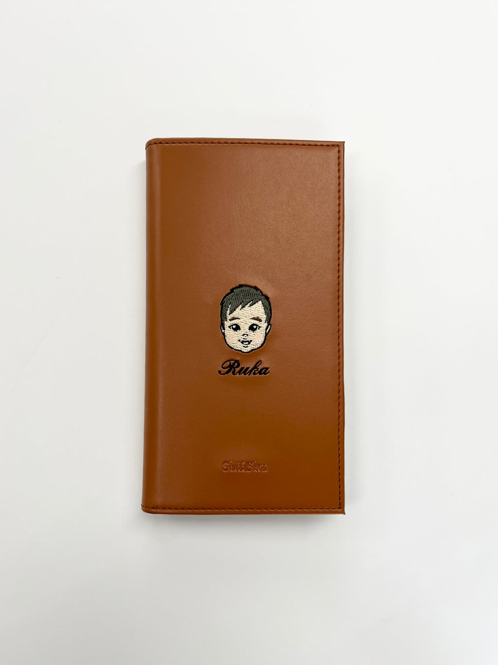 ＜ORDER WORK＞ Embroidered smartphone case [Child (Ruka) - Illustrated] ShiiShu | iPhone case, notebook style compatible